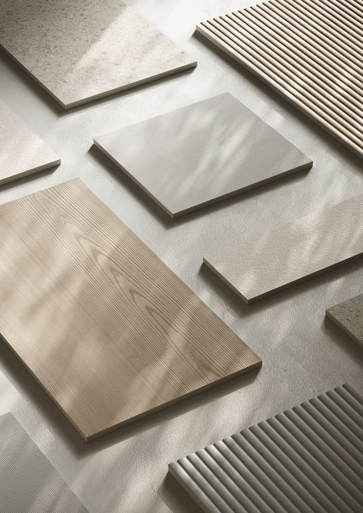 Real photo: vitrified tile wall display at our tile showroom in Bangalore